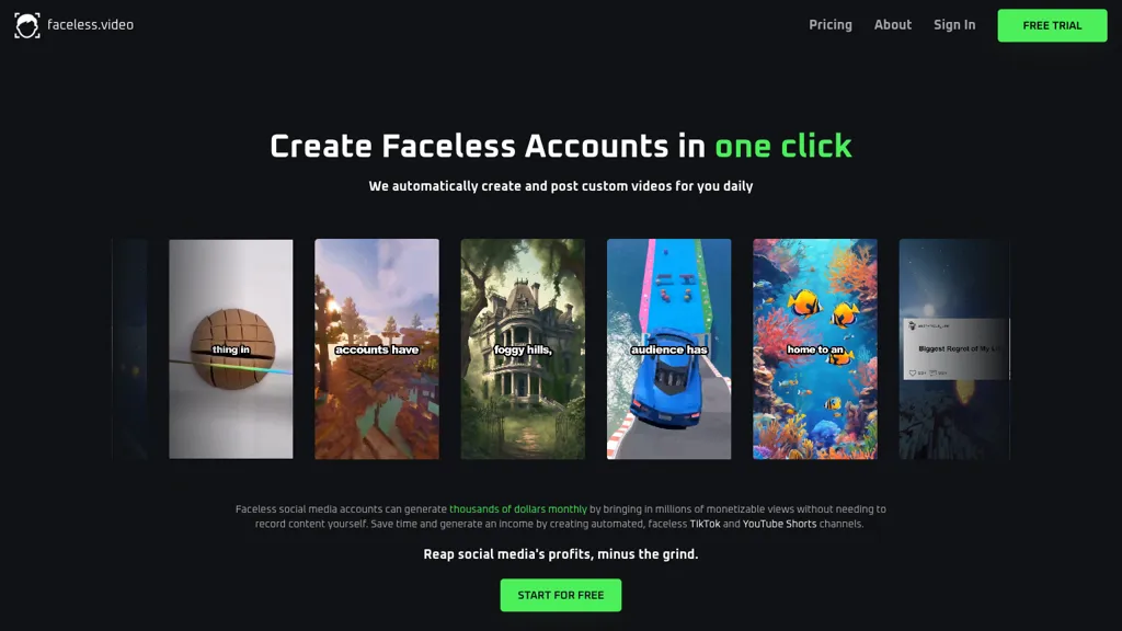 Faceless screenshot