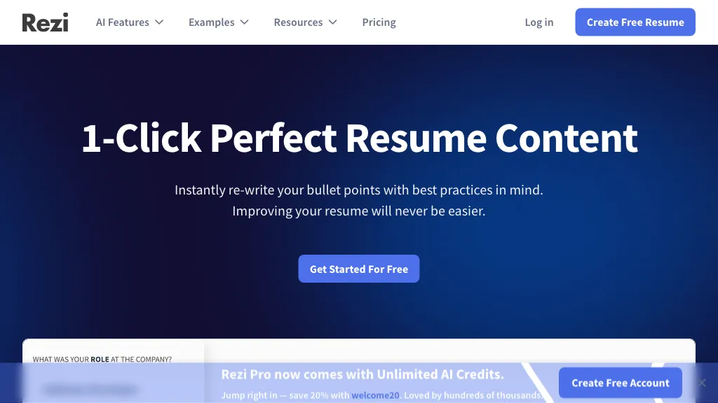AI Resume Editor screenshot