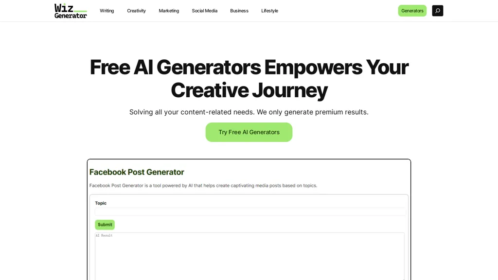 WizGenerator screenshot