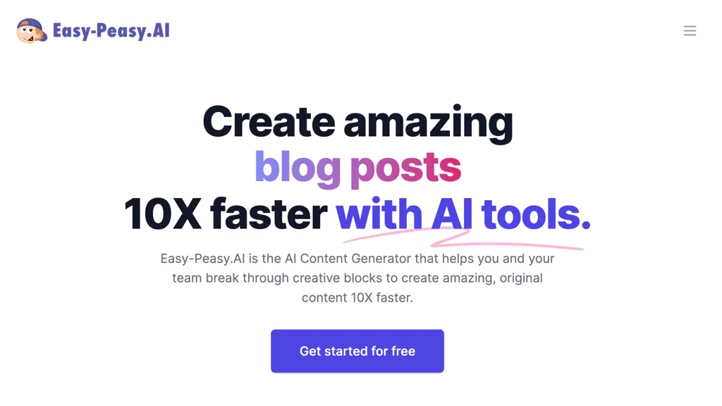Easy-Peasy.AI screenshot