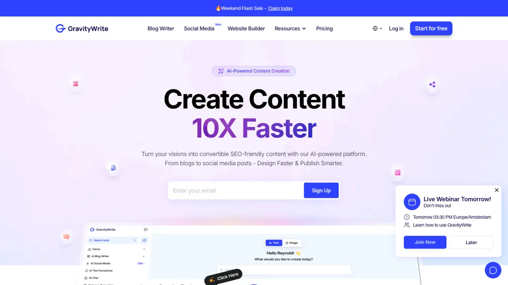 Gravity Write screenshot