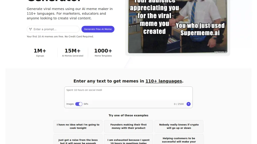 Supermeme.ai screenshot