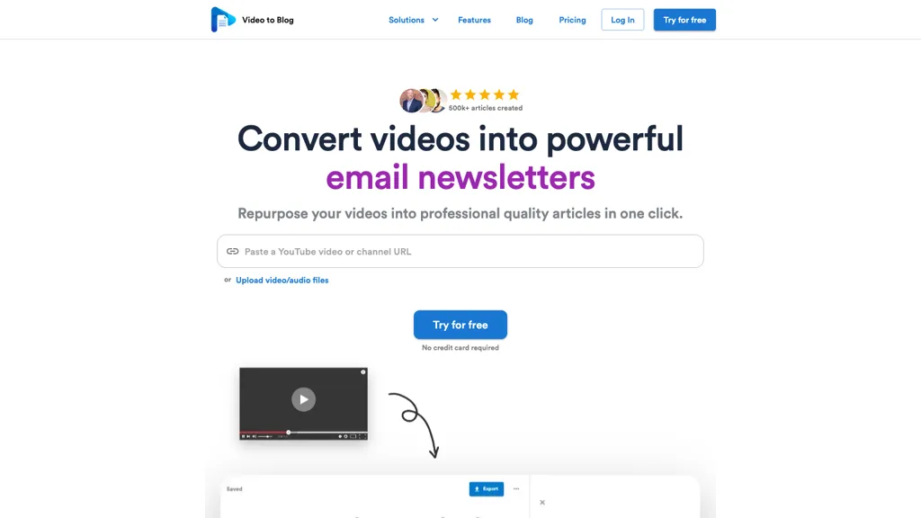Video to Blog screenshot