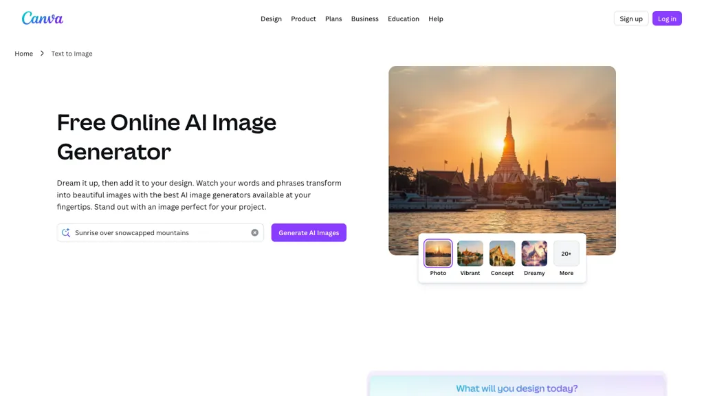 Canva Text to Image screenshot