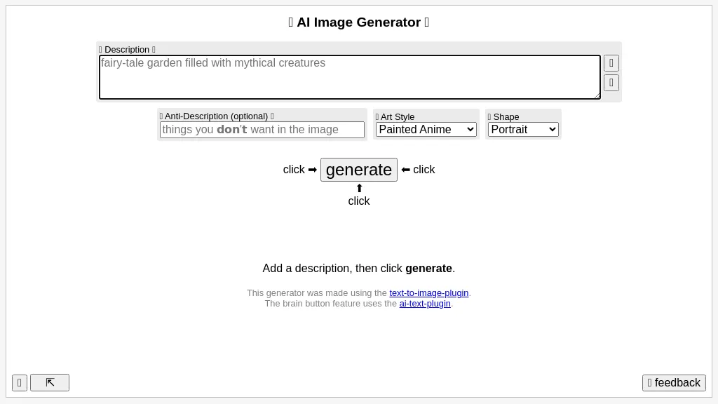 Prechance image generator screenshot