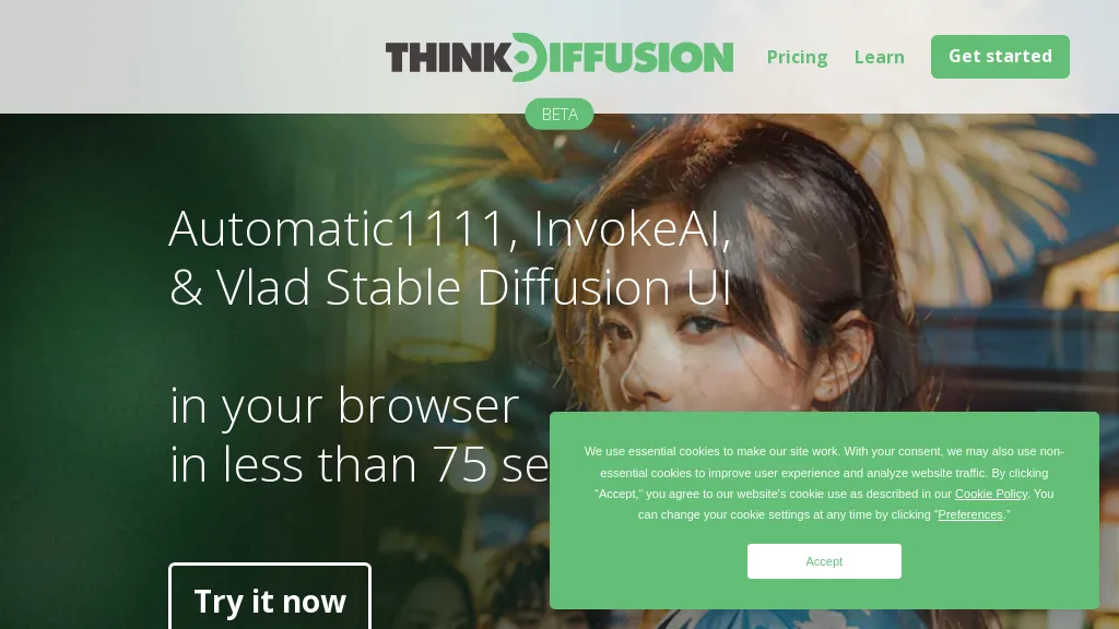 ThinkDiffusion screenshot