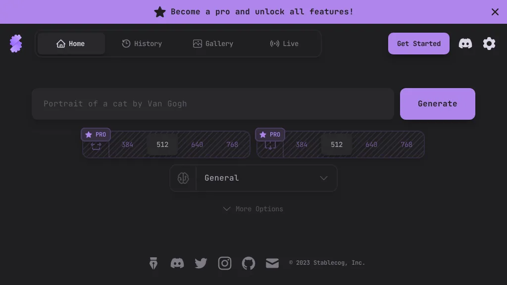Stablecog screenshot