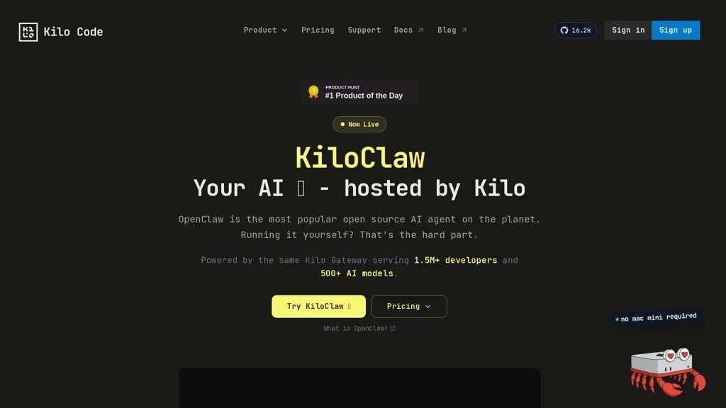 KiloClaw screenshot