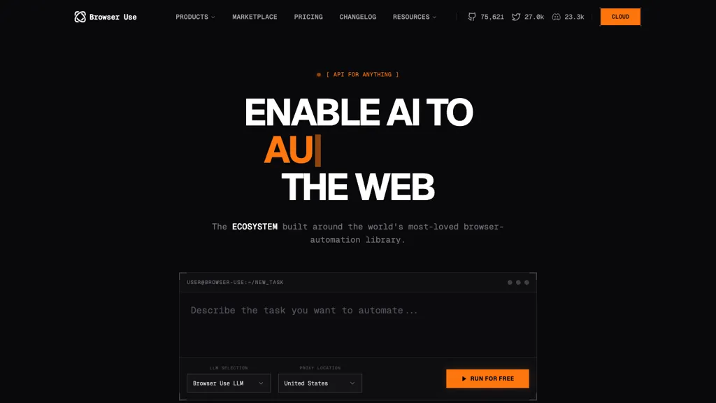 Browser Use screenshot
