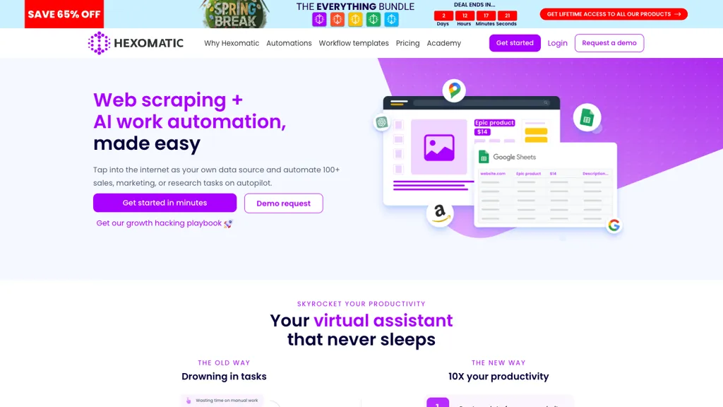Hexomatic screenshot