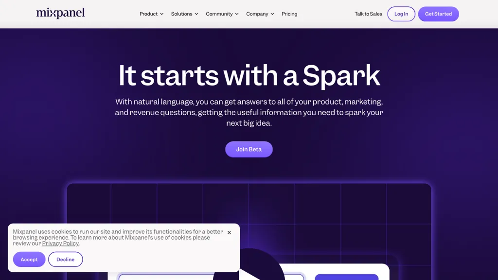 Mixpanel Spark screenshot