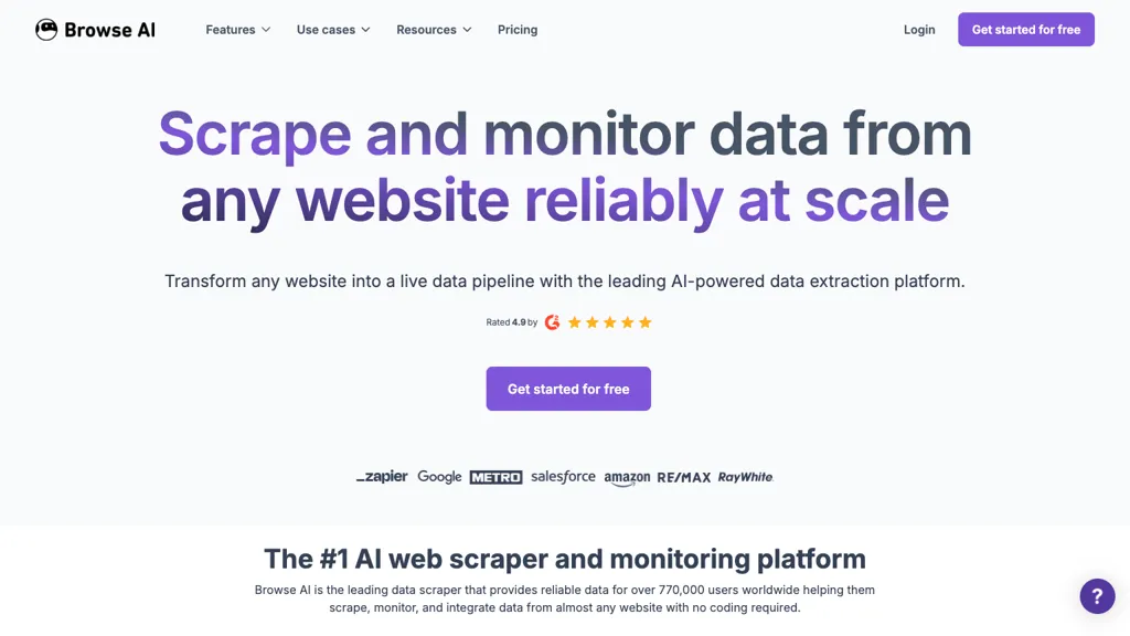 Browse AI screenshot