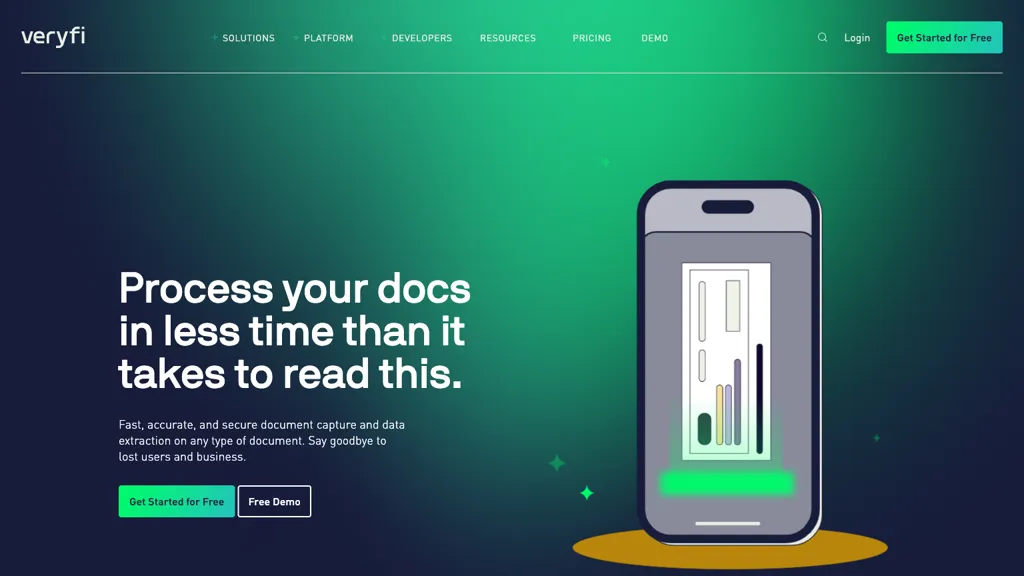 Veryfi.com screenshot