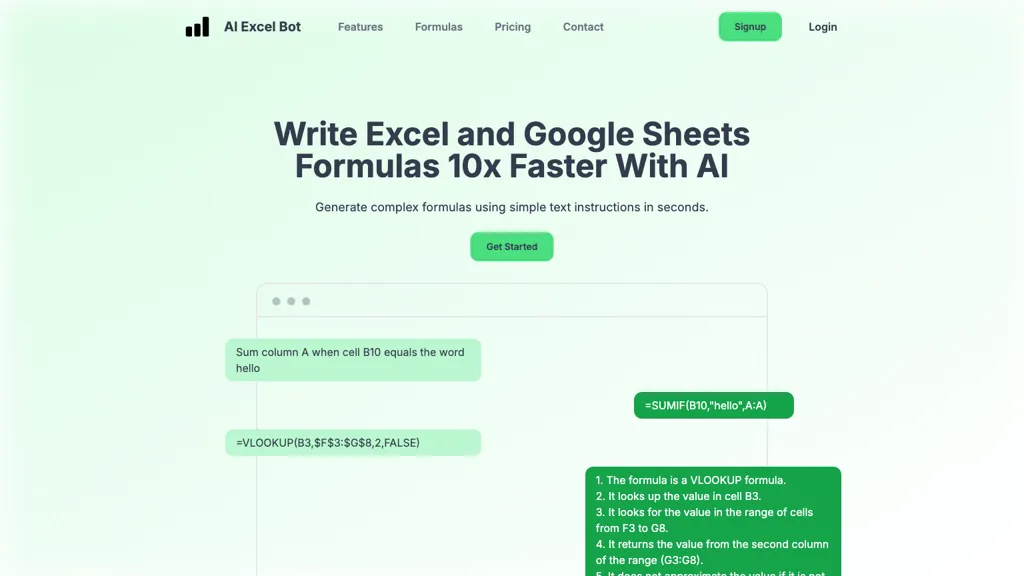 AI Excel Bot screenshot