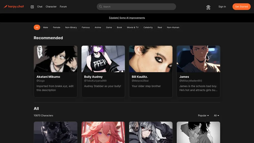 Harpy Chat screenshot