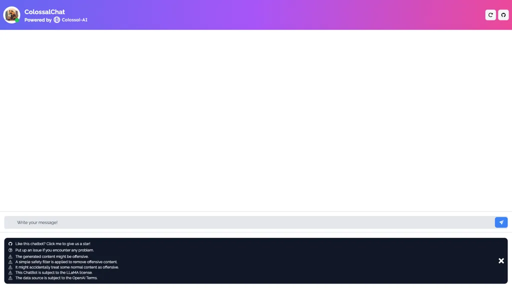 ColossalChat screenshot