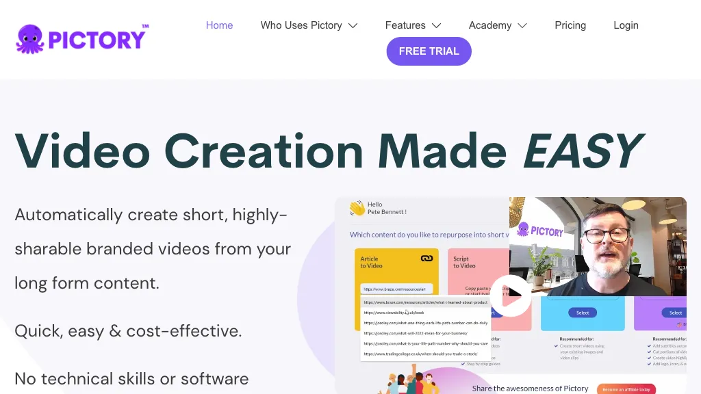 Pictory screenshot