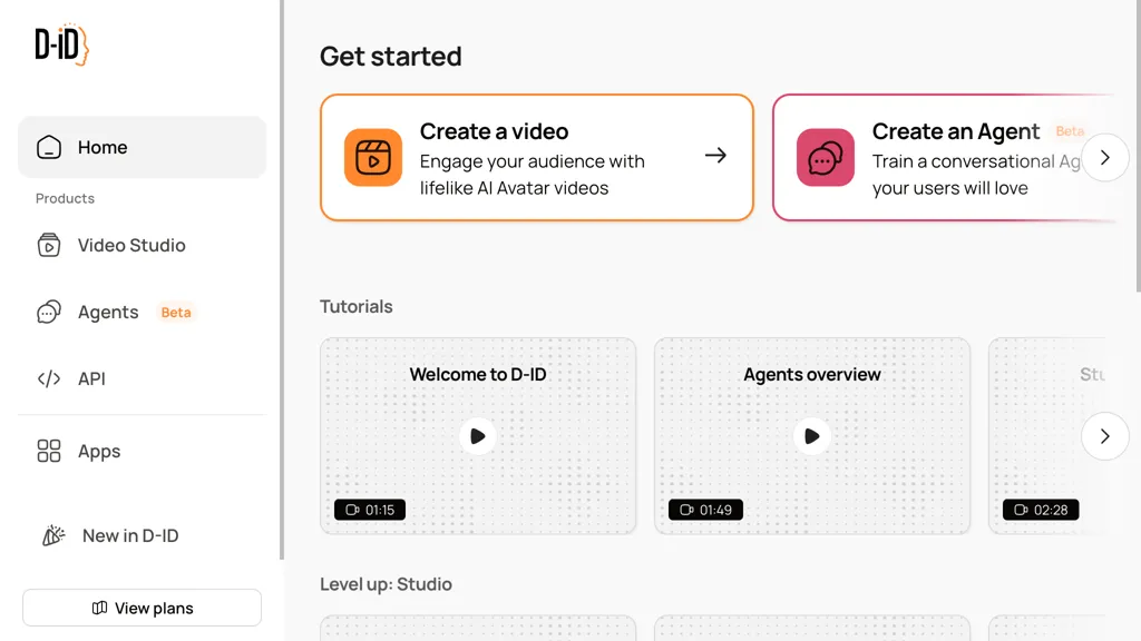 D-ID Creative Reality Studio screenshot