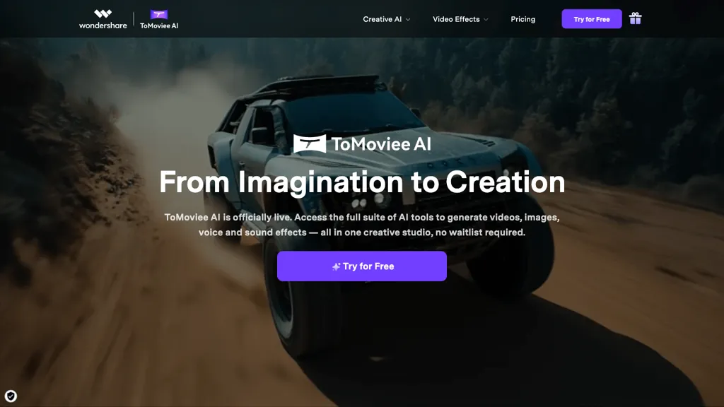 WonderShare ToMoviee AI screenshot