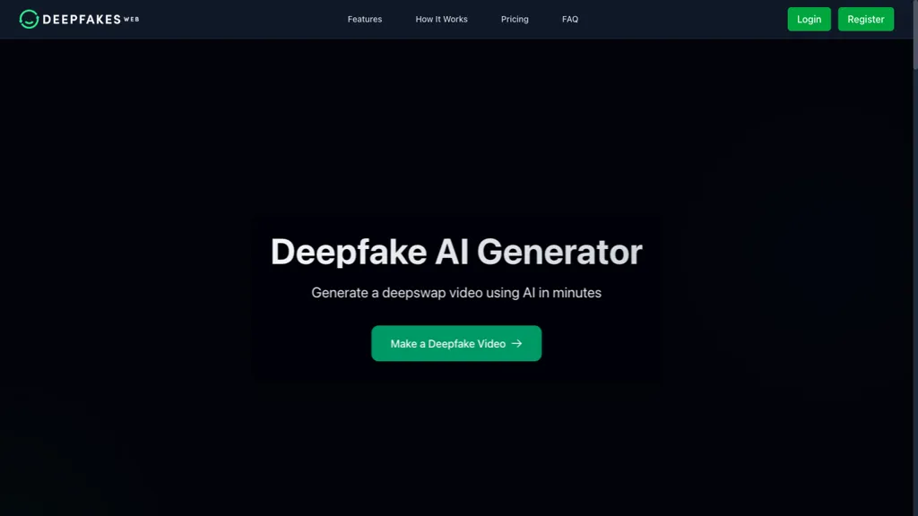 Deepfakesweb screenshot