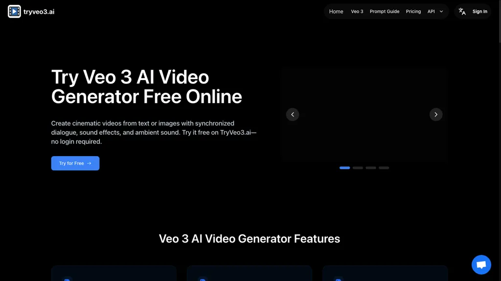 TryVeo3.ai screenshot