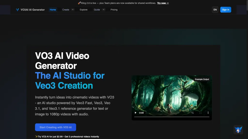 VO3AI AI Generator screenshot