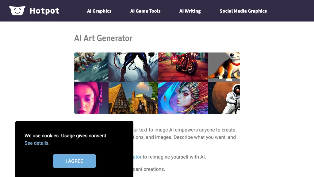 Hotpot Art Generator screenshot