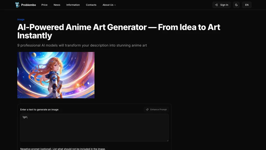 Problembo Anime Generator screenshot