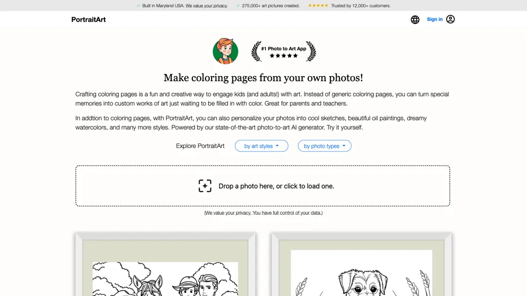 PortraitArt screenshot