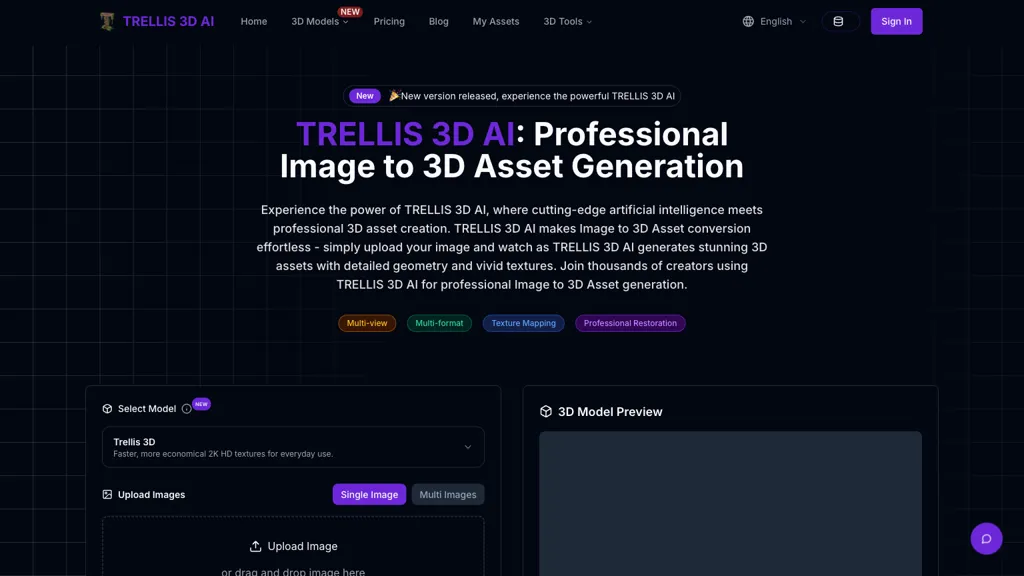 TRELLIS 3D AI screenshot