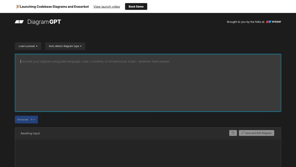 DiagramGPT by Eraser screenshot