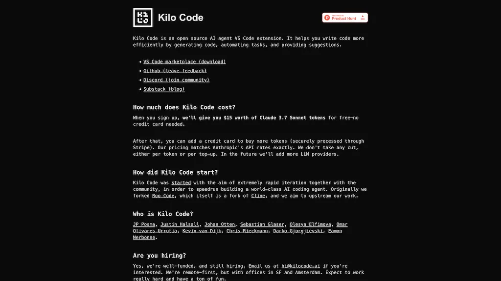 Kilo Code AI screenshot