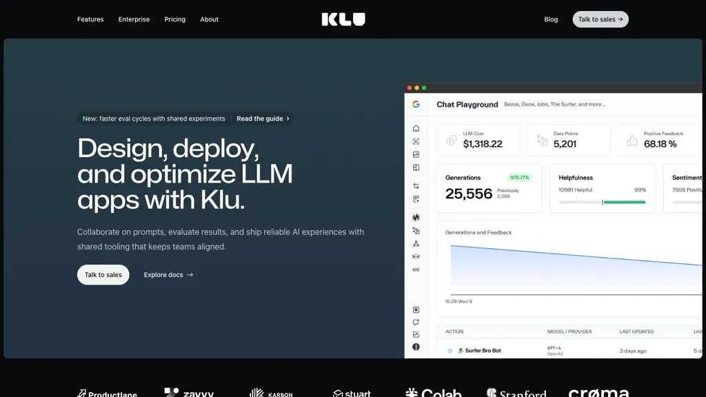 Klu.ai screenshot