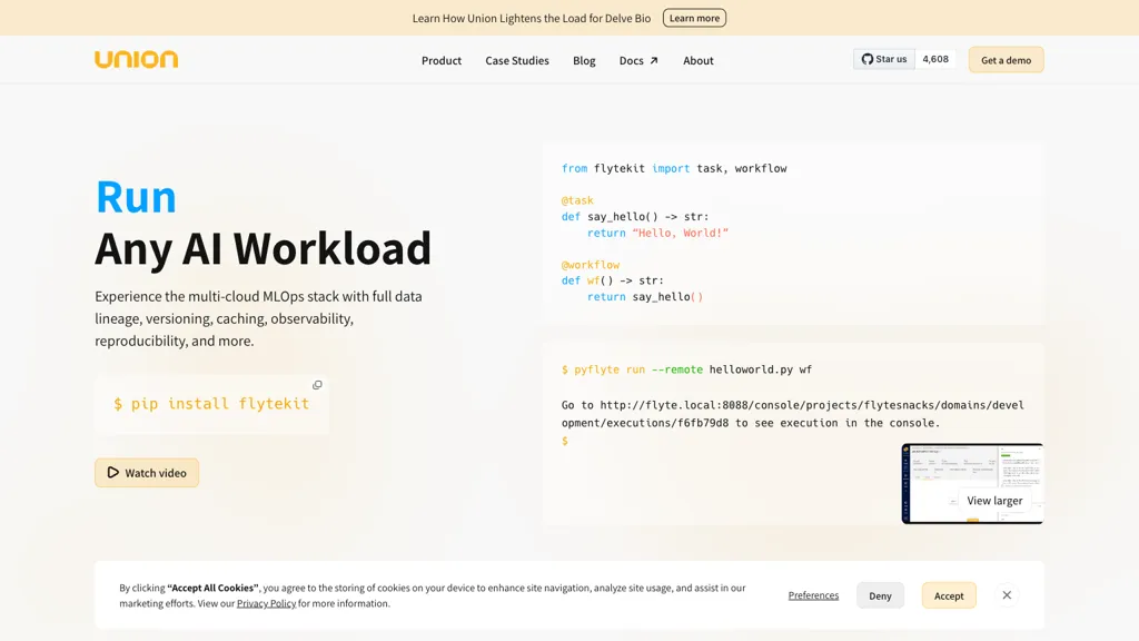 Union Cloud screenshot
