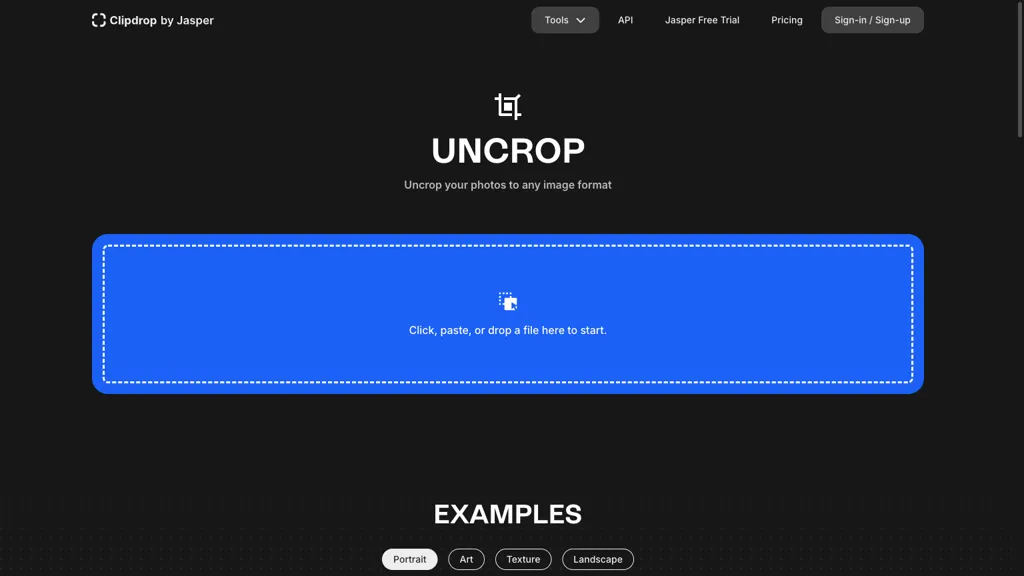 Uncrop screenshot