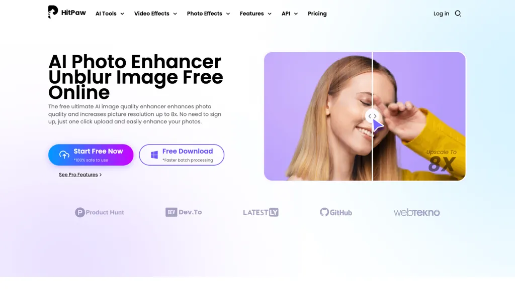 HitPaw Online Photo Enhancer screenshot