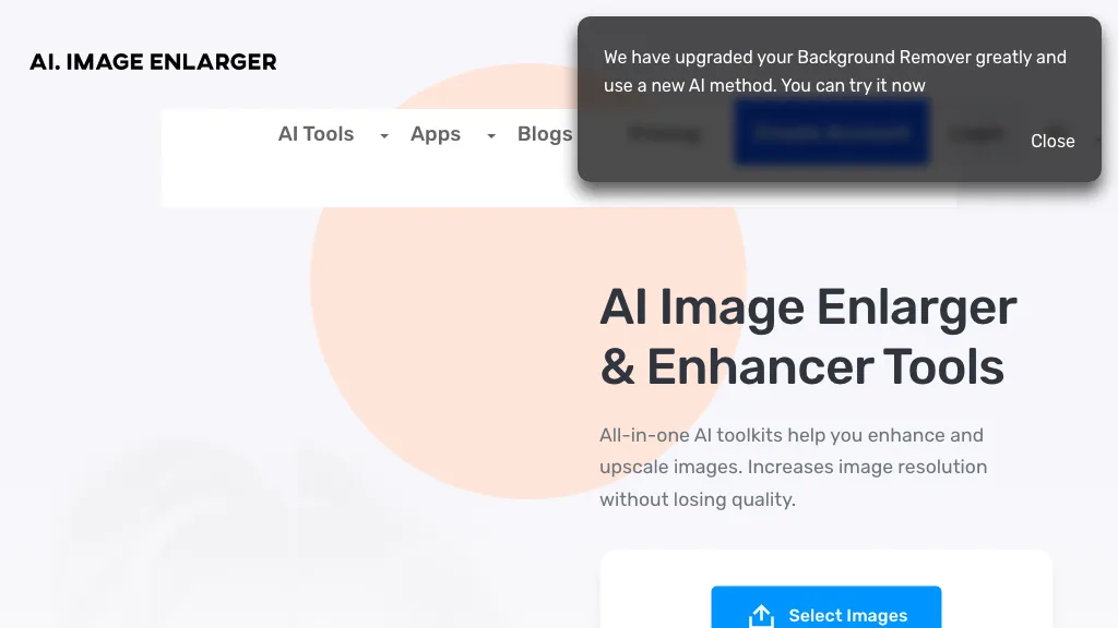 AI Image Enlarger screenshot