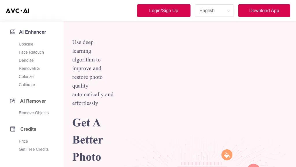 AVCLabs Photo Enhancer AI Online screenshot