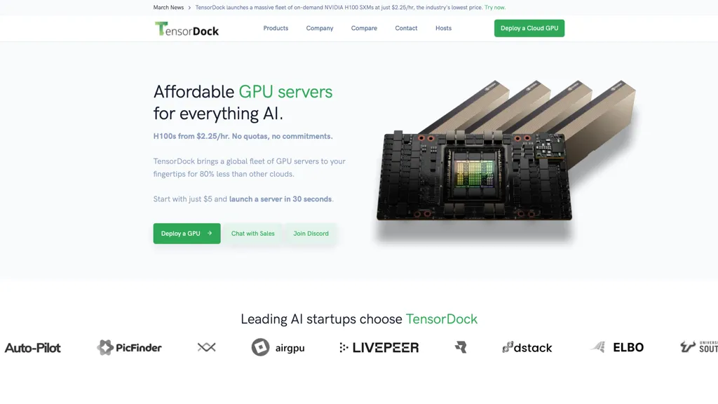 TensorDock screenshot