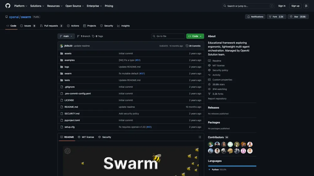 OpenAI swarm screenshot