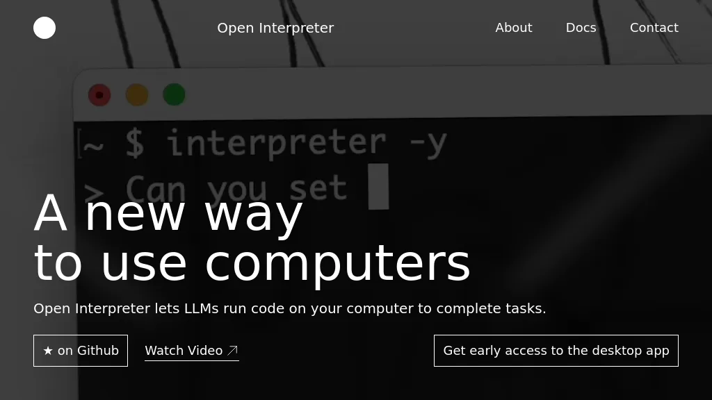 Open Interpreter screenshot