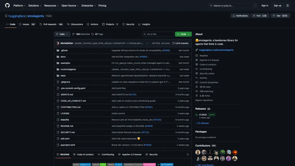 SmolAgents screenshot