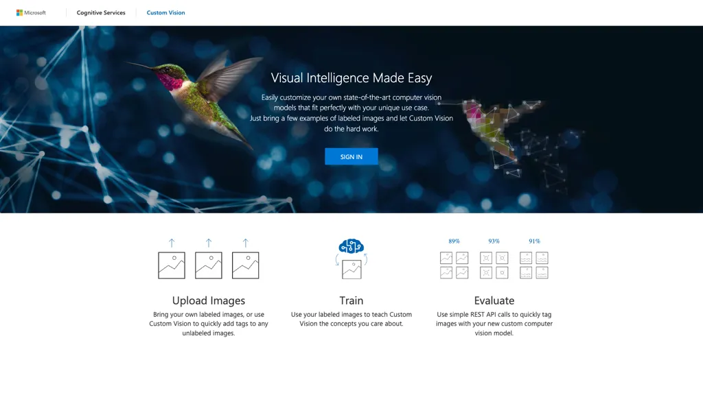 Customvision.ai screenshot