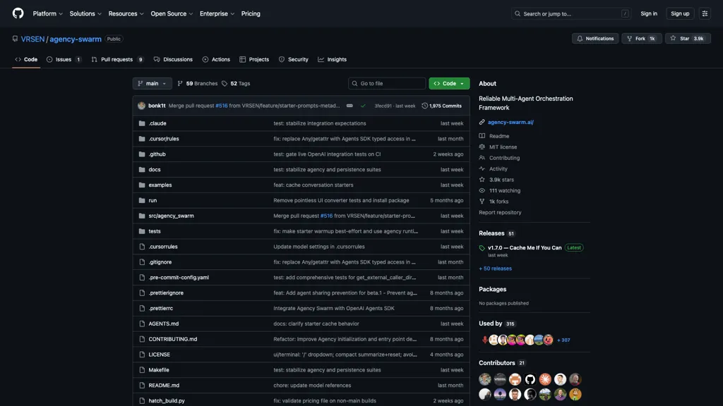 Agency Swarm screenshot
