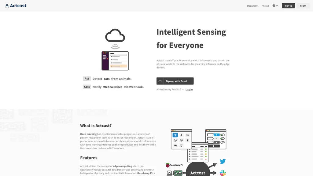 actcast.io screenshot