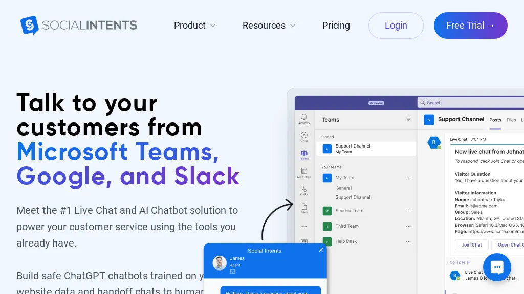 Social Intents screenshot