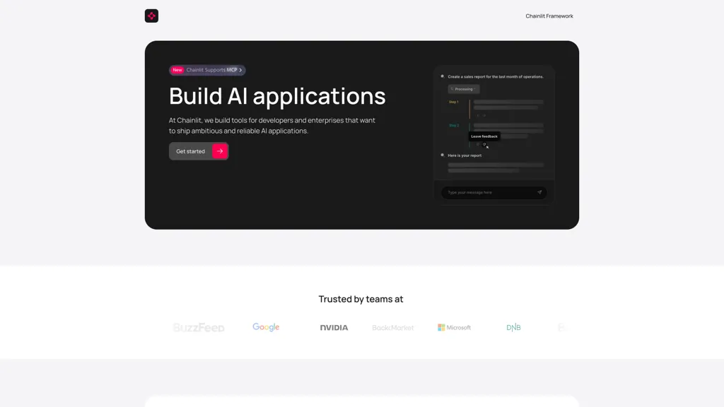 Chainlit.io screenshot