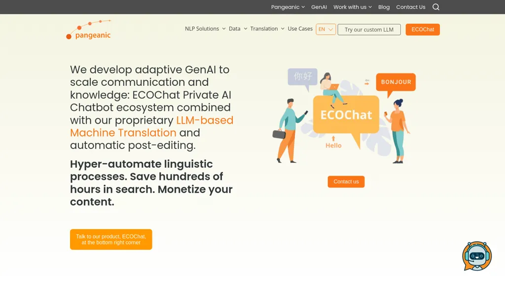 pangeanic.com screenshot