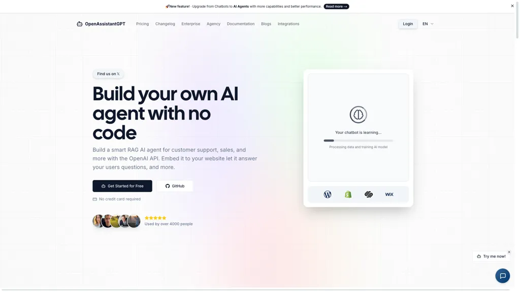 OpenAssistantGPT screenshot
