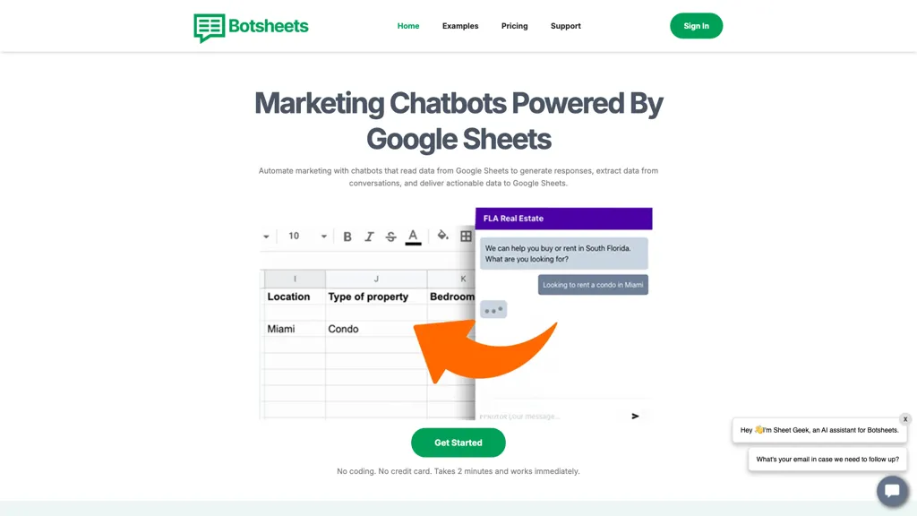 Botsheets AI Writer screenshot